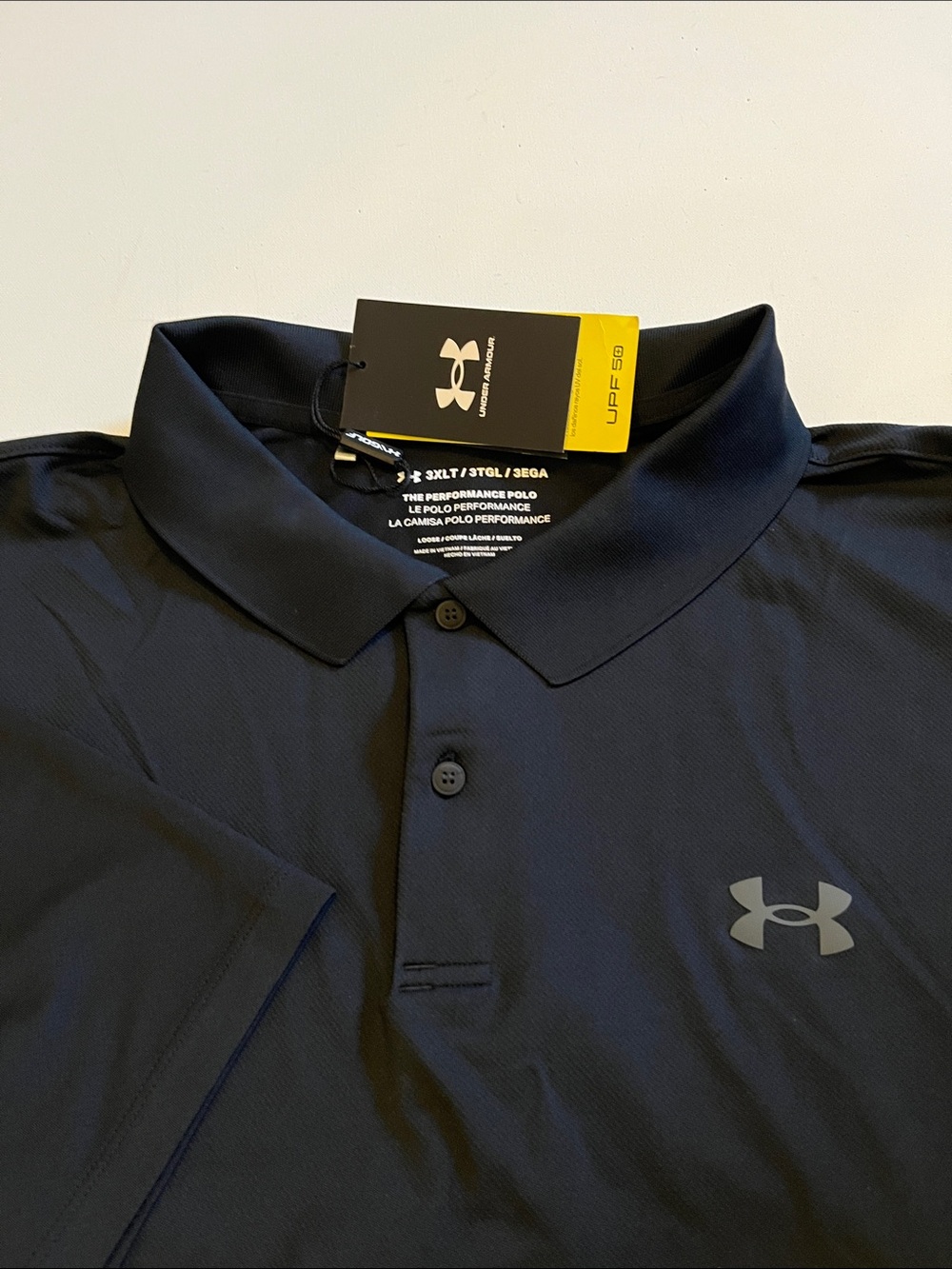 Under Armour Golf Shirt Mens 3XLT UA Performance 3.0 Polo 1377374 black NWT